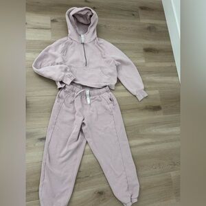 lululemon athletica Scuba Pink hoodie & Joggers Set